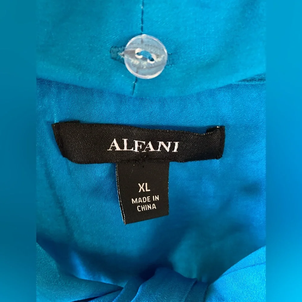 ALFANI | NWT Modern Wave Long Sleeve V-Neck Dress - Picture 9 of 11